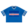 Cape Verde Unisex Boxy Striped Soccer Jersey