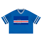Cape Verde Unisex Boxy Striped Soccer Jersey