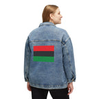 Denim Jacket — Pan-African Flag Back Graphic