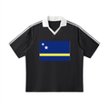 Curaçao Cntrast Collar Striped Soccer Jersey