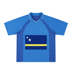 Curaçao Striped V-Neck Soccer Jersey