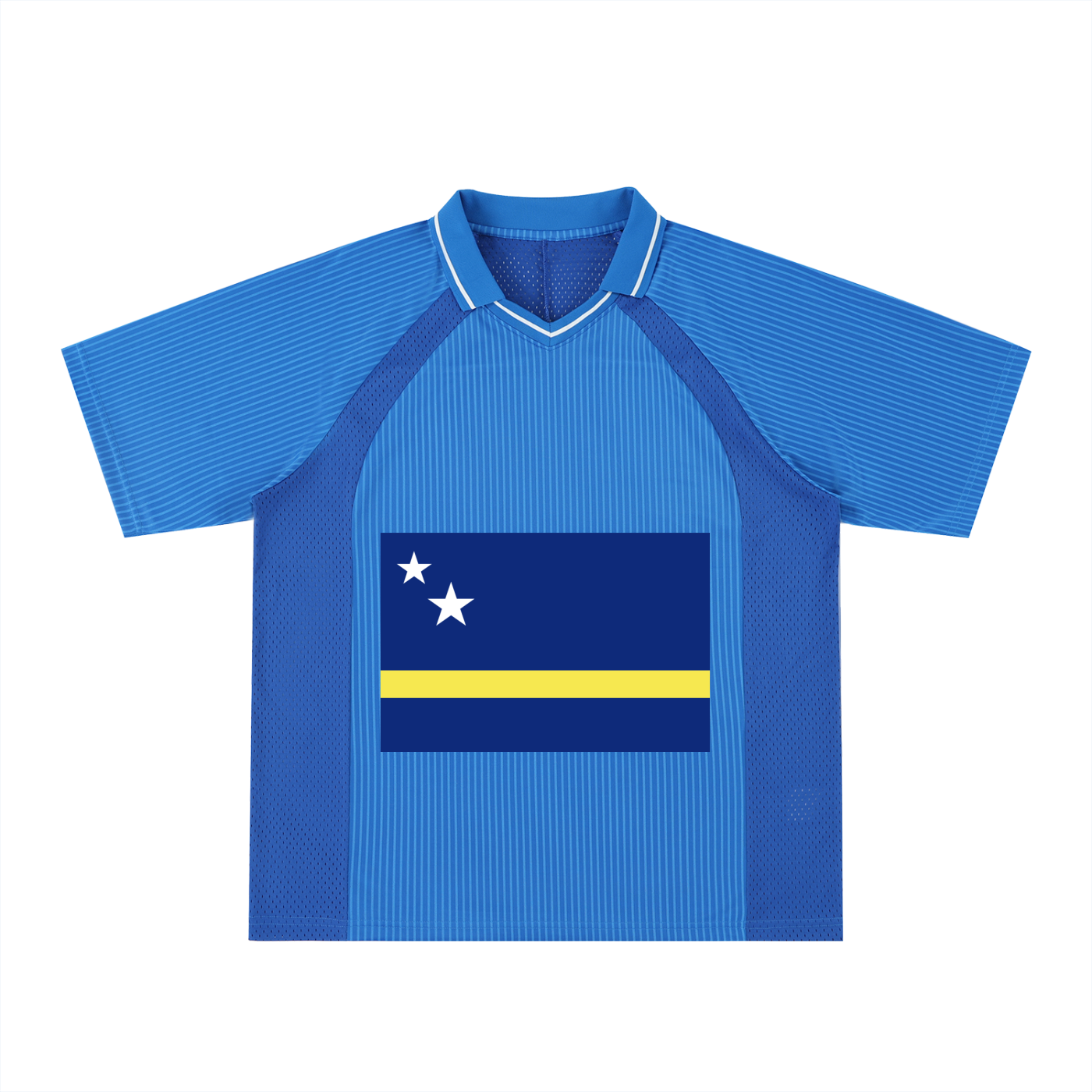Curaçao Striped V-Neck Soccer Jersey