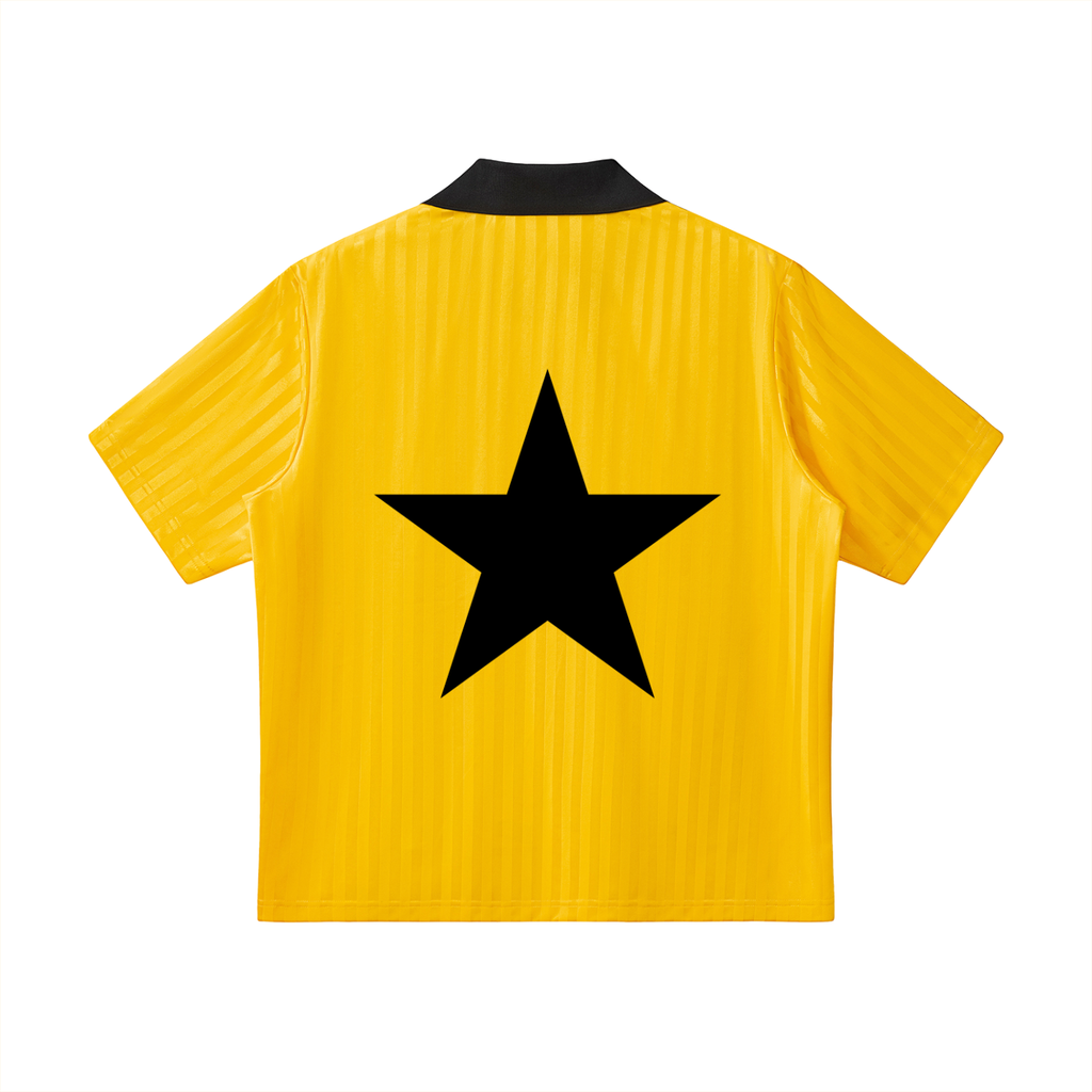 Contrast Collar Striped Soccer Jersey